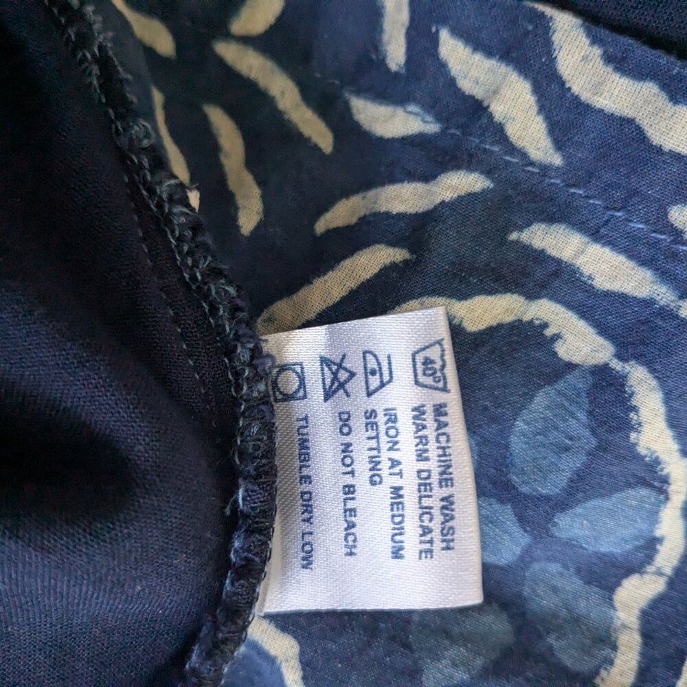 Indophilia Indigo Cotton Midi Dress with pockets - Picture 6 of 9